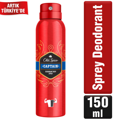 Old Spice Captain Sprey Deodorant 150 Ml nin resmi