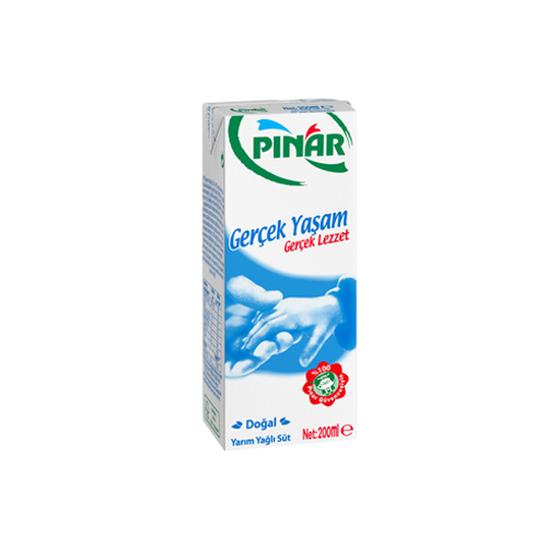 Pınar Yarım Yağlı Süt 200 Ml nin resmi