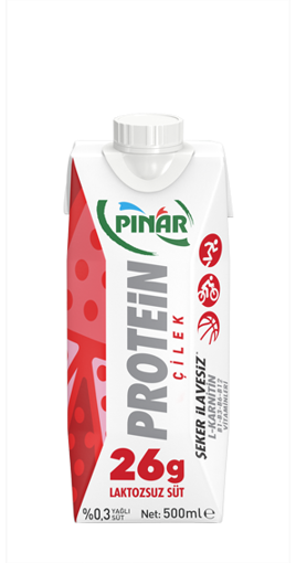 Pınar Protein Çilekli Süt 500 Ml nin resmi