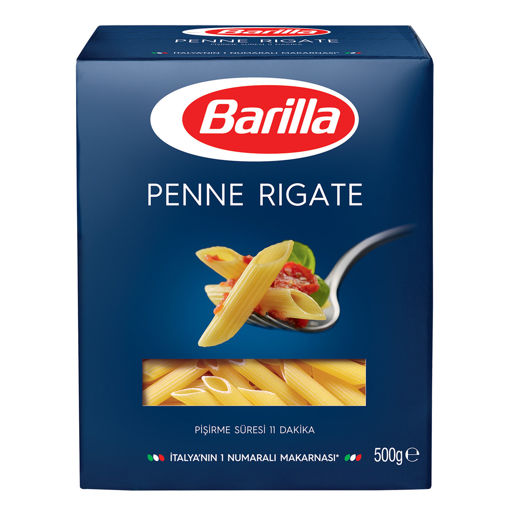 Barilla Penne Rigate (Kalem) 500 Gr nin resmi