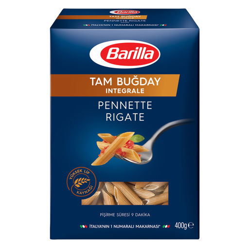 Barilla Tam Buğday Pennette Rigate(Kalem) Makarna 400 Gr nin resmi