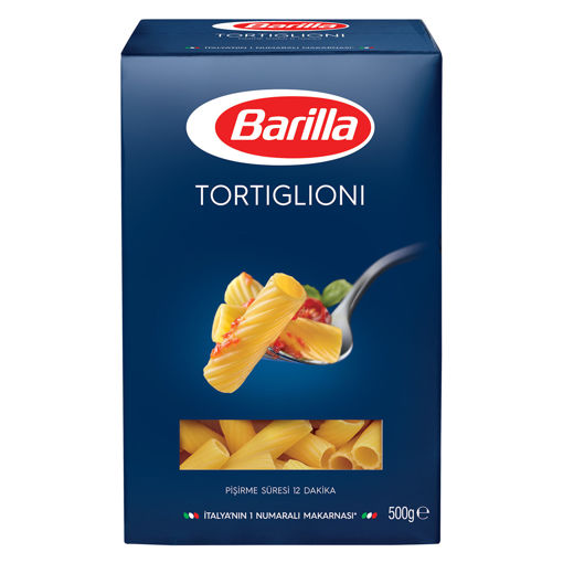 Barilla Tortiglioni (Kalın Kesme) Makarna 500 Gr nin resmi