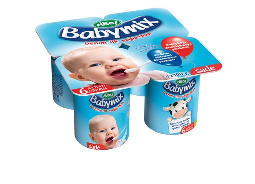 Sütaş Babymix Sade Yoğurt 4'lü 100 Gr nin resmi