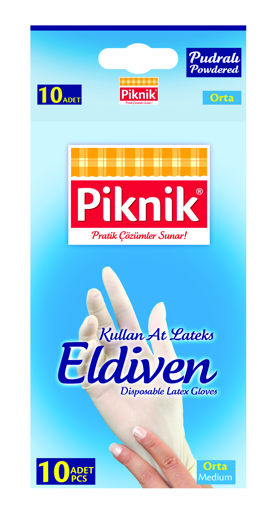 Piknik Çok Amaçlı Lateks Eldiven nin resmi