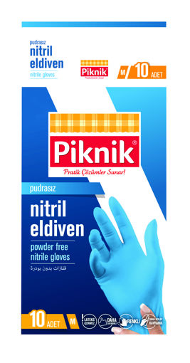 Piknik Nitril Pudrasız Eldiven M 10 Adet nin resmi