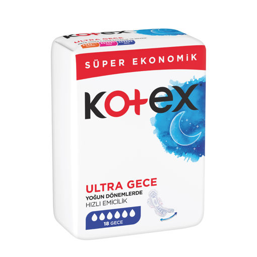 Kotex Ultra Süper Ekonomik Gece Hijyenik Ped 16'lı nin resmi