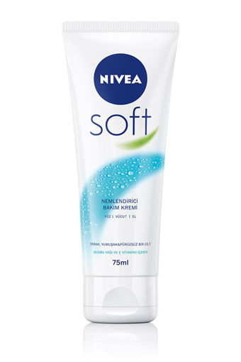 Nivea Soft Nemlendirici El Yüz Vücut Bakım Kremi 75 Ml nin resmi