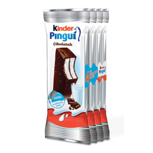 Kinder Pingui Çikolata Kaplı Sütlü Çikolata 4'lü 30 Gr nin resmi