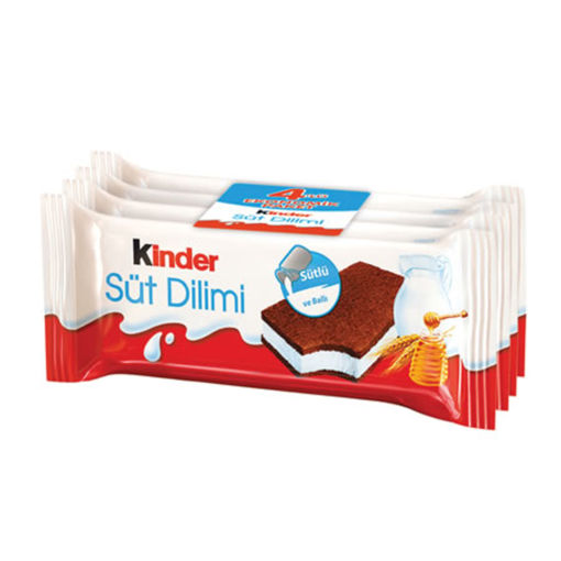 Kinder Sütlü ve Ballı Süt Dilimi 4'lü 28 Gr nin resmi