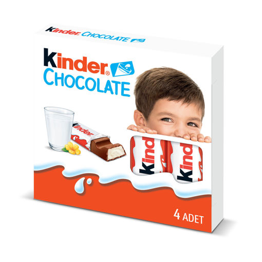 Kinder Chocolate Sütlü Çikolata 4lü 50 Gr nin resmi