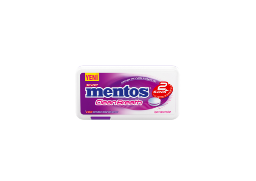 Mentos Clean Breth Meyveli Şeker 21 Gr nin resmi