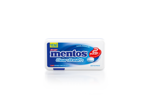 Mentos Clean Breth Yoğun Nane Aromalı Şeker 21 Gr nin resmi