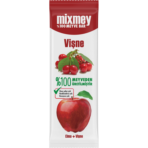 Mixmey Vişne&Elma %100 Meyve Bar 20 Gr nin resmi