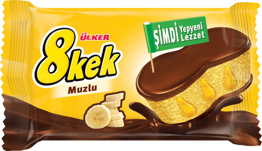 Ülker Dankek Sekiz Kek Çikolatalı&Muzlu Kek 55 Gr nin resmi