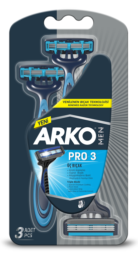 Arko Men Pro 3 Tıraş Bıçağı 3'lü nin resmi