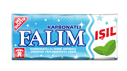 Falım Işıl Karbonatlı&Nane Aromalı Şekersiz Sakız 5'li nin resmi