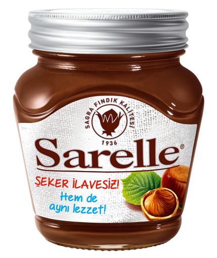 Sarelle Şeker İlavesiz Kakaolu Fındık Ezmesi 350 Gr nin resmi