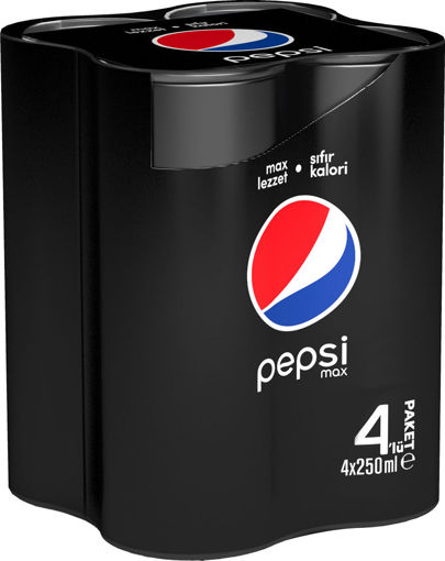 Pepsi Max Şekersiz Kola 4*250 Ml nin resmi