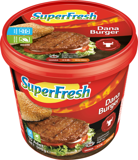 Superfresh Gourmet Hamburger Köfte 500 Gr nin resmi