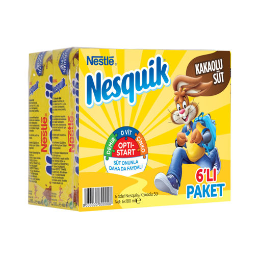 Nestle Nesquik Kakaolu Süt 6'lı 200 Ml nin resmi