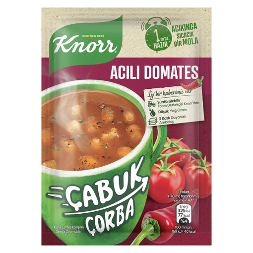 Knorr Acılı Domates Çabuk Çorba 22 Gr nin resmi