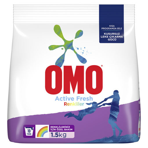 Omomatik Color Toz Çamaşır Deterjanı 1,5 Kg nin resmi