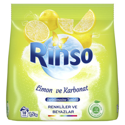 Rinso Limon&Karbonat Toz Çamaşır Deterjanı 1,5 Kg nin resmi