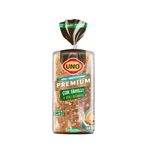 Uno Premium Çok Tahıllı ve Siyez Buğdaylı Ekmek 350 GR nin resmi