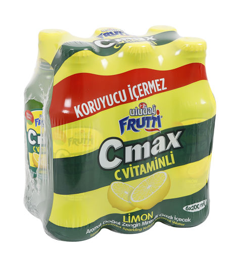 Uludağ Frutti Cmax Vitaminli Limon Aromalı Maden Suyu 6*200 Ml nin resmi