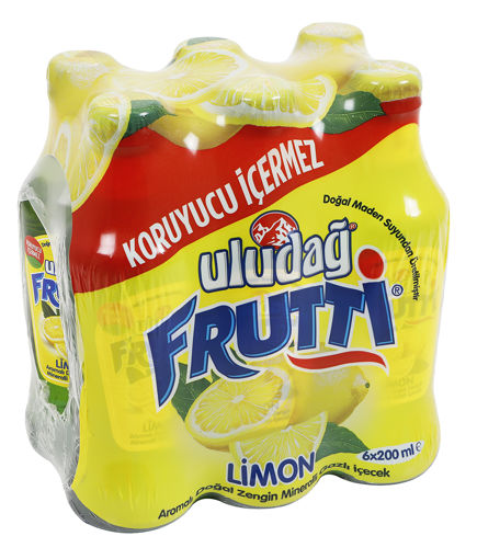 Uludağ Frutti Limon Aromalı Maden Suyu 6*200 Ml nin resmi