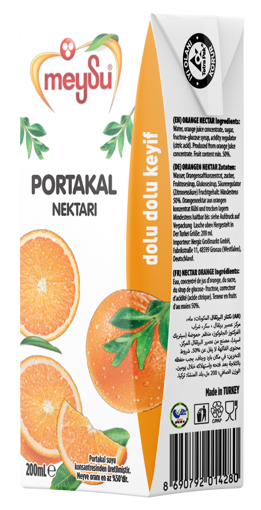 Meysu Portakal Nektarı 200 Ml nin resmi