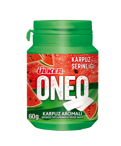 Oneo Karpuz Aromalı Draje Sakız Şişe 60 Gr nin resmi