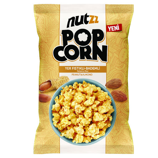 Nutzz Yer FIstıklı&Bademli Popcorn 85 Gr nin resmi