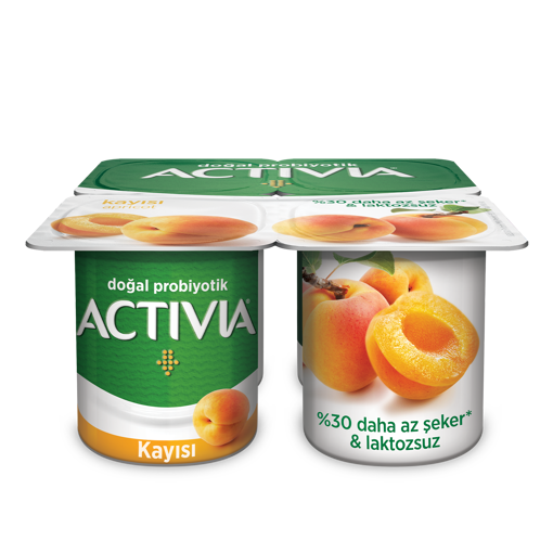 Activia Doğal Probiyotikli Kuru Kayısılı Yoğurt 4*100 Gr nin resmi