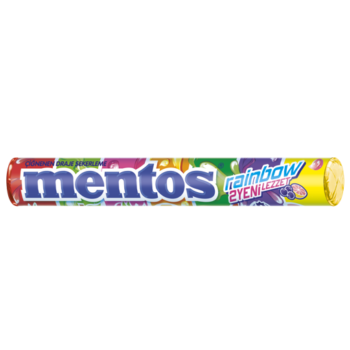 Mentos Rainbow(Meyve Aromalı) Şeker 37,5 Gr nin resmi