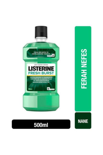 Listerine Fresh Burst Ferah Nane Ağız Bakım Suyu 500 Ml nin resmi