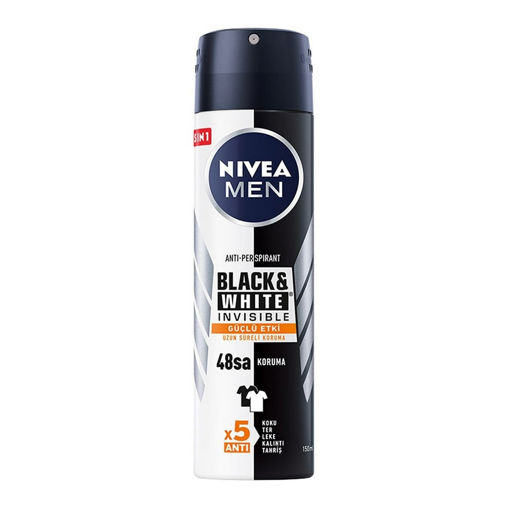 Nivea Men Invisible Black&White Güçlü Etki Sprey Deodorant 150 ML nin resmi