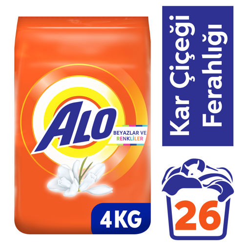 Alo Kar Çiçeği Beyaz&Renkli Toz Çamaşır Deterjanı 4 Kg nin resmi