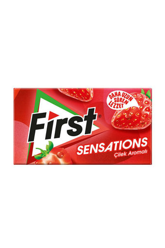 First Sensations Çilek Aromalı Sakız 14'lü nin resmi