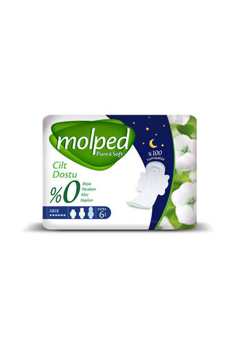 Molped Pure&Soft Uzun Hijyenik Ped 6'lı nin resmi