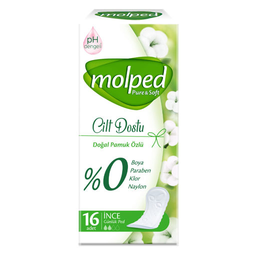 Molped Pure&Soft İnce Günlük Ped 16'lı nin resmi