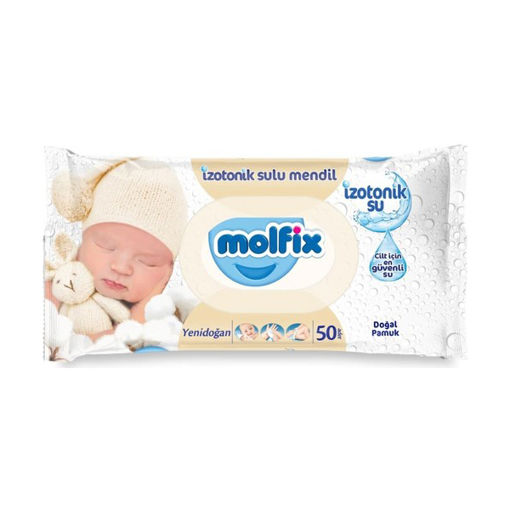 Molfix İzotonik Sulu Yenidoğan Islak Bebek Havlusu 50Lİ nin resmi