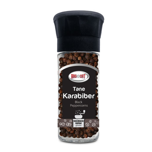 Bağdat Baharat Cam Değirmenli Tane Karabiber 50 Gr nin resmi