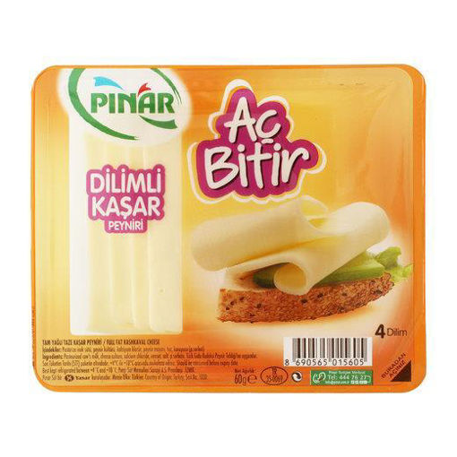 Pınar Aç Bitir Dilimli Kaşar Peyniri 60 Gr nin resmi