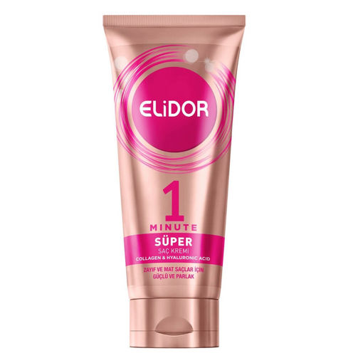 Elidor 1 Minute Süper Güçlü ve Parlak Saçları İçin Saç Bakım Kremi 170 Ml nin resmi