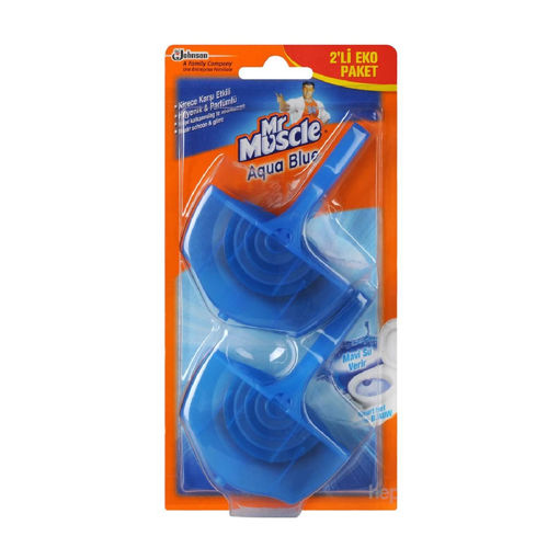 Mr Muscle Aqua Blue Tuvalet Bloğu 2*40 Gr nin resmi