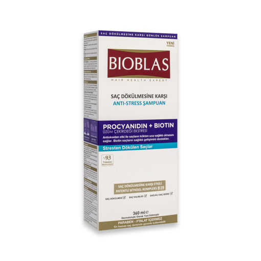Bioblas Procyanidin Saç Dökülmesine Karşı Anti-Stress Şampuan 360 Ml nin resmi