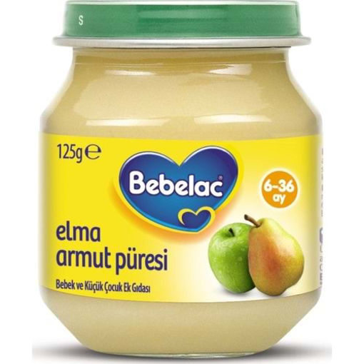 Bebelac Elma Armut Püresi Kavanoz Maması 125 Gr nin resmi
