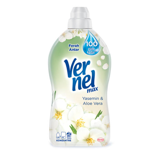 Vernel Max Yasemin&Aloe Vera Konsantre Yumuşatıcıları 1440 Ml nin resmi