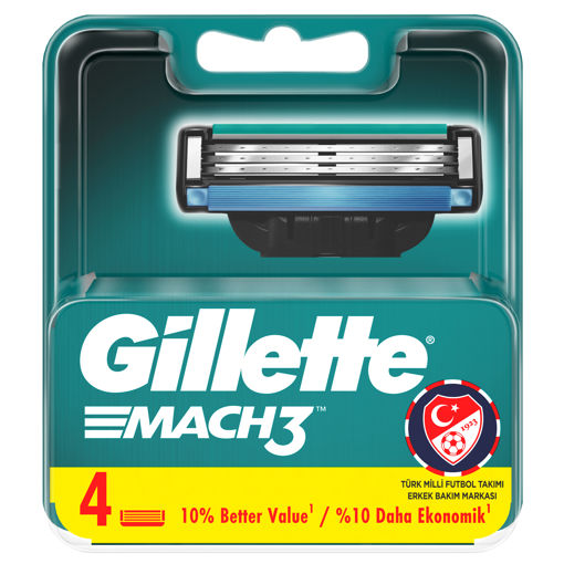 Gillette Mach3 Yedek Tıraş Bıçağı 4'lü nin resmi